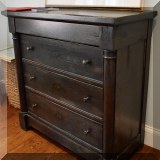 F46a. One of two Restoration Hardware four-drawer dressers. 43”h x 43”w x 20”d - $495 each 